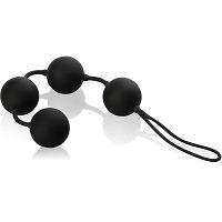 Cztery silikonowe czarne kulki-wibrujące velvet black balls dsr 506010 - 2