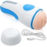 Masturbator ssący - męski masażer z funkcjami zasysanie członka i wibracjami - 77761427 - 3