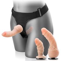 Podwójny strap-on – dwa cieliste rozkoszne kutasiki – 81281032 - 3