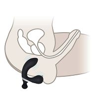 Wibrujący czarny masażer prostaty z wypustką 11 programów + pilot - 76085600 - 4