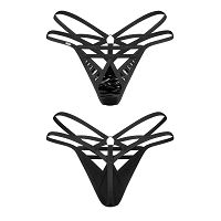 Obsessive Keira Lise Thong stringi czarne bielizna - 70584721 - 2