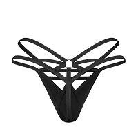 Obsessive Keira Lise Thong stringi czarne bielizna - 70584721 - 5