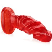 Czerwony żelowy korek analny w kształcie penisa - lbb 017003 - 2