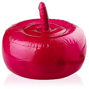 Dmuchany fotel ze sztucznym penisem dildo 15 cm - 77804237