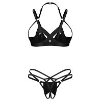 Obsessive Keira Lise bielizna otwarty biustonosz i stringi - 72196136 - 11