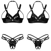 Obsessive Keira Lise bielizna otwarty biustonosz i stringi - 72196136 - 2