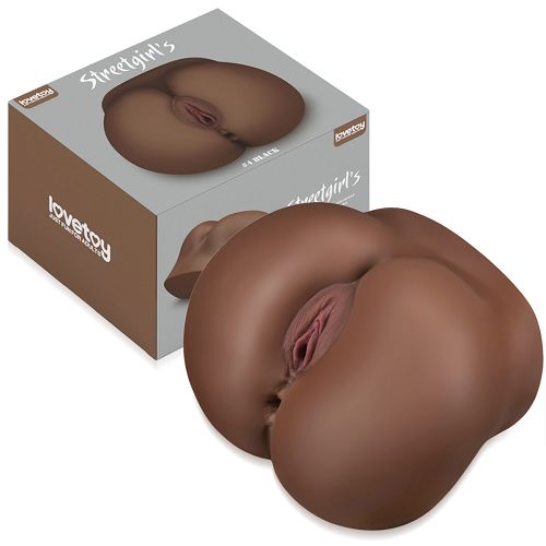 Realistyczny brązowy masturbator męski sztuczna pochwa i anus - 79521164