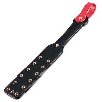 Rebellion podwójna skórzana packa BDSM z ozdobnymi nitami 38 cm - 75976761 - 3