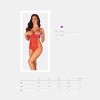 Obsessive czerwone body z otwartym krokiem Rediosa - 79449108 - 5