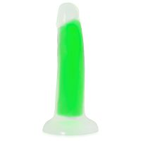 Zielone fluorescencyjne dildo penis 14 cm świeci w ciemności - 74750883 - 4