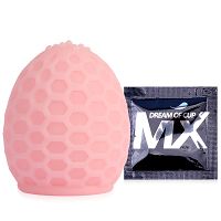 Różowe żelowe jajko masturbator z lubrykantem dla mężczyzn - 78864184 - 3