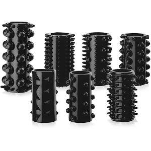 Zestaw 7 wypustkowych nakładek na penisa wzmacniają doznania – 70139578