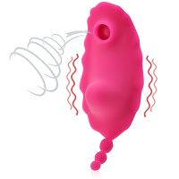 Ssąco-wibrujący masażer do majtek wibrator sterowany aplikacją 9 funkcji - 70095280 - 6