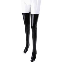 Kryjące grube pończochy erotyczne z efektem wet skin zapinane na zamek r. M - 72635560 - 3