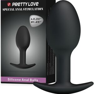 Drgający korek analny z manualną wibracją silikonowy anal plug - 75531161
