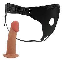 Realistyczny strap-on regulowane pasy dildo 17,5 cm - 74960141 - 4