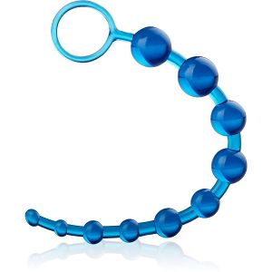 Łańcuszek orgazmowy 10 kulkowy do pochwy i analu - niebieski wrd 3040c