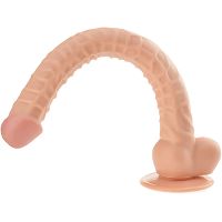 Sztuczny penis - długi 42 cm - dong, żelowe dildo na przyssawce - 75657995 - 3