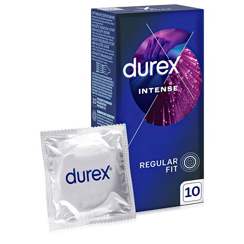 Durex Intense Prezerwatywy z wypustkami i specjalnym lubrykantem 10 szt - 78236317