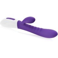 Stylowy wibrator z masażerem łechtaczki, 30 funkcji wibracji i pulsacji - 75287886 - 2