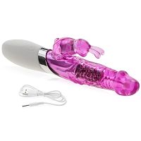Mocny wibrator królik 6 funkcji z wirującymi kulkami stymulującymi orgazm - 77035472 - 2