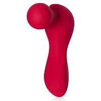 Czerwony mini masażer dla kobiet wand 10 opcji wibracji - 78493416 - 3