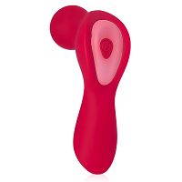 Czerwony mini masażer dla kobiet wand 10 opcji wibracji - 78493416 - 5