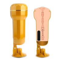 Realistyczna sztuczna pochwa Tara z regulowaną przyssawką i wibracjami - 73074365 - 5