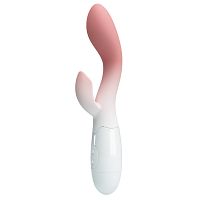 Miękki silikonowy wibrator z wypustką do łechtaczki - 70124072 - 6