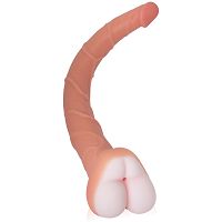 Realistyczny masturbator z otworem analnym i penisem 41 cm - 73730385 - 2