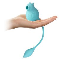 Wibrujący chomik z ssącym masażerem 100 funkcji niebieski - 72947060 - 4