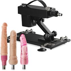 Sex maszyna - 420 ruchów/minutę - mocny wibrator posuwisty + zestaw trzech dildo - 70312023