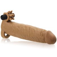 Nakładka na penisa 5 cm z wibracjami i masującymi wypustkami -70649966 - 3