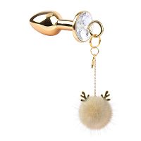 Zestaw korek analny z białym pomponem + zaciski na sutki - 74154152 - 3