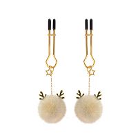 Zestaw korek analny z białym pomponem + zaciski na sutki - 74154152 - 4