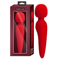 Czerwony super miękki silikonowy masażer WAND 35 wibracji - 71585612 - 6