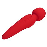Czerwony super miękki silikonowy masażer WAND 35 wibracji - 71585612 - 7