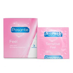 Pasante Feel cienkie prezerwatywy ze zbiorniczkiem 3 szt - 77120183