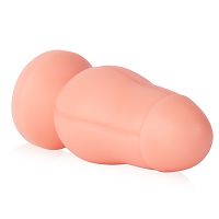 Duży anal plug korek cieliste dildo analne 6,3 cm średnicy - 79346255 - 2