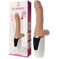 Posuwisty wibrator 49 funkcji - miękki penis super realistyczny podgrzewany do 42stc - 70493678 - 4