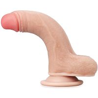 Superrealistyczne dildo z przesuwną skórą i ruchomym rdzeniem penis na przyssawce - 73491564 - 2