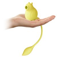 Wibrujący chomik z ssącym masażerem 100 funkcji żółty - 74745295 - 4