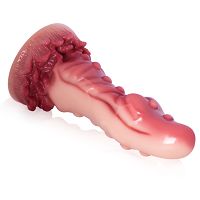Silikonowe monster dildo 18 cm penis fantasy z wypustkami - 77273866 - 3