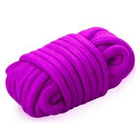 Wytrzymała fioletowa lina do krępowania BDSM 100% bawełna 5m - 78876133 - 2