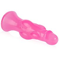 Fantastyczne różowe dildo z wypukłościami do 5,9 cm średnicy - 76806839 - 2