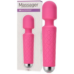 Wodoodporny masażer erotyczny wibrator wand 140 opcji pieszczot - 74991291