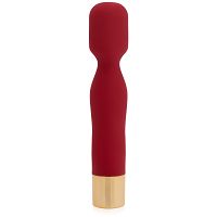 Czerwony mini wand masażer 10 funkcji wodoodporny 14,5 cm - 75066706 - 2