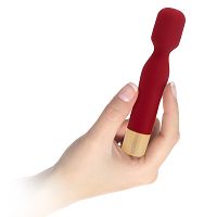 Czerwony mini wand masażer 10 funkcji wodoodporny 14,5 cm - 75066706 - 7