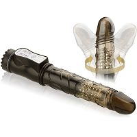 Rotacyjna pałka penetracyjna – wibrator z kulkami masującymi – czarny – ffl rv01067 - 4