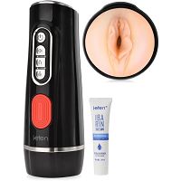 Ssąco-wibrujący masturbator z funkcją kompresji powietrza - 10 programów ssania i wibracji - 72174641 - 4